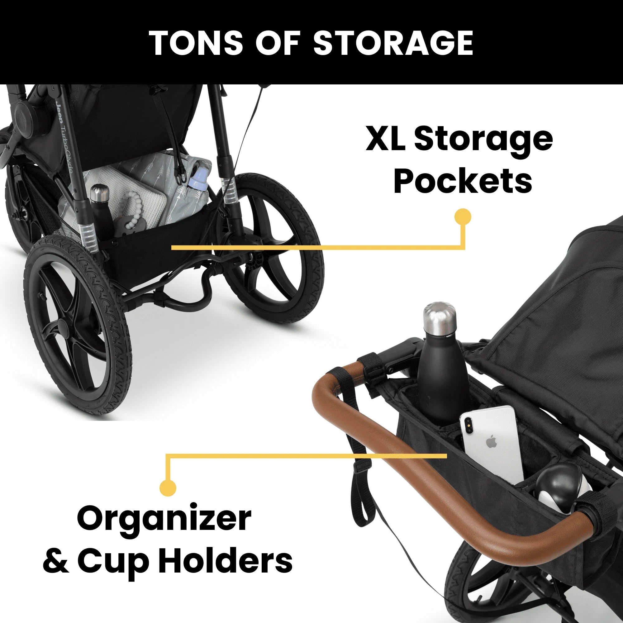 Jeep TurboGlyde Jogging Stroller by Delta Children, Black J18008
