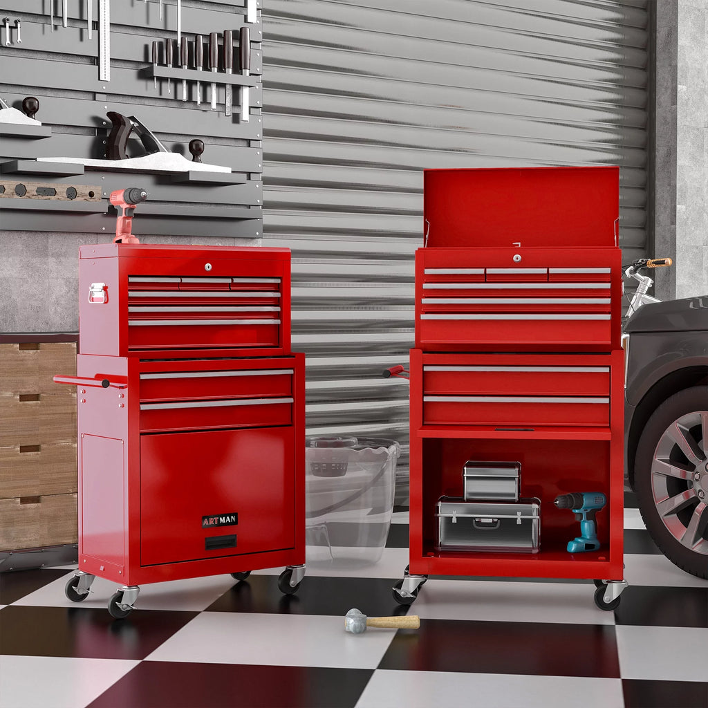 Blue 8-Drawer Rolling Tool Chest with Wheels and Lock Z60320