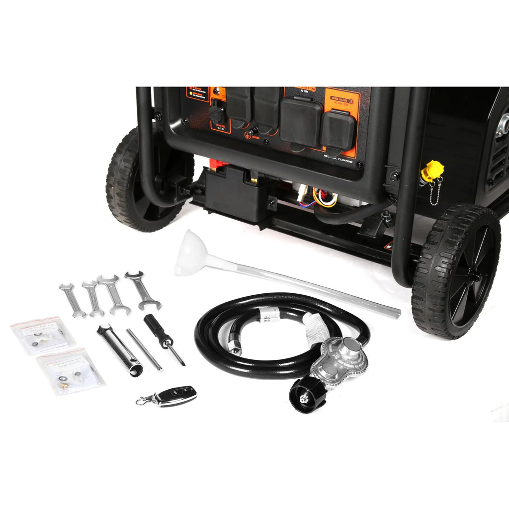 WEN 8750-Watt Dual Fuel Open Frame Inverter Generator with Remote Electric Start V629413