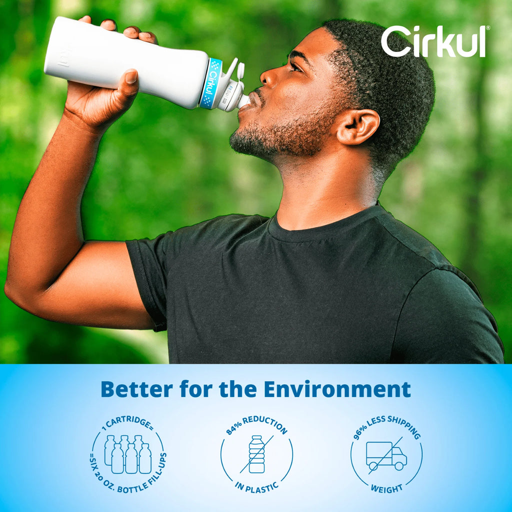 Cirkul 22oz Stainless Steel Water Bottle Starter Kit with 2 Flavor Cartridges W1033