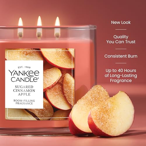 Yankee Candle Sugared Cinnamon Apple Scented Candle, 22oz Large Jar V569036