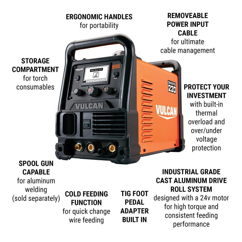 VULCAN OMNIPRO 220 Industrial Multiprocess Welder 120/240V I3366