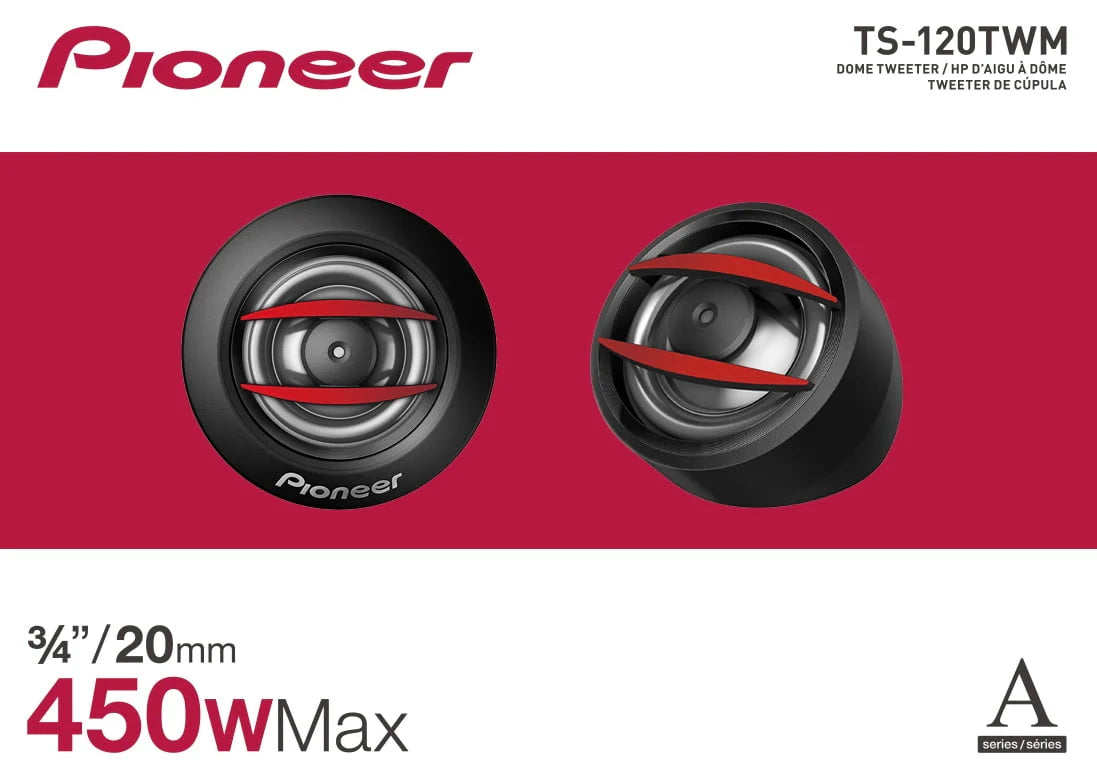 Pioneer TS-120TWM A-Series Polyimide Dome Tweeters 100W RMS D508977