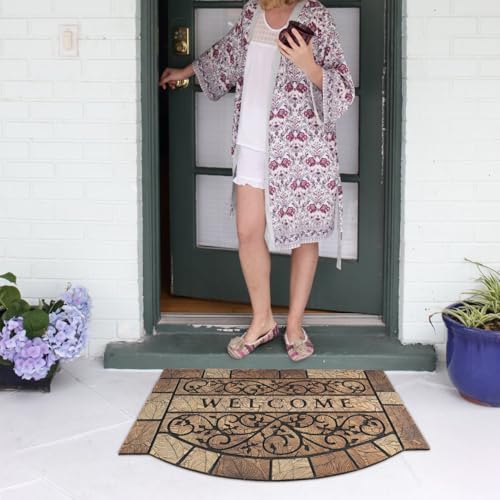 Durable Welcome Door Mats 24x36 Non-Slip Rubber Backing Outdoor Entry Mat C88828