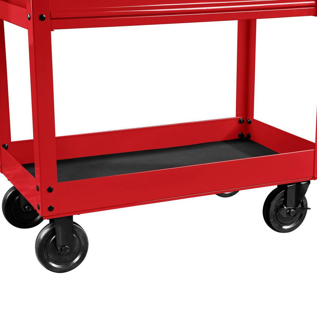 U.S. GENERAL 30 in. 4-Drawer Tech Cart, Red Y546116