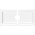 Rectangle Architectural Grade PVC Contemporary Ceiling Medallion (40x22W x 20x22H x 5x22ID x 14x22C - Two Piece)