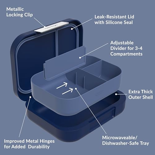 Bentgo Modern Adult & Teen Bento Lunch Box, Leak-Resistant, BPA-Free, Dark Gray G5523