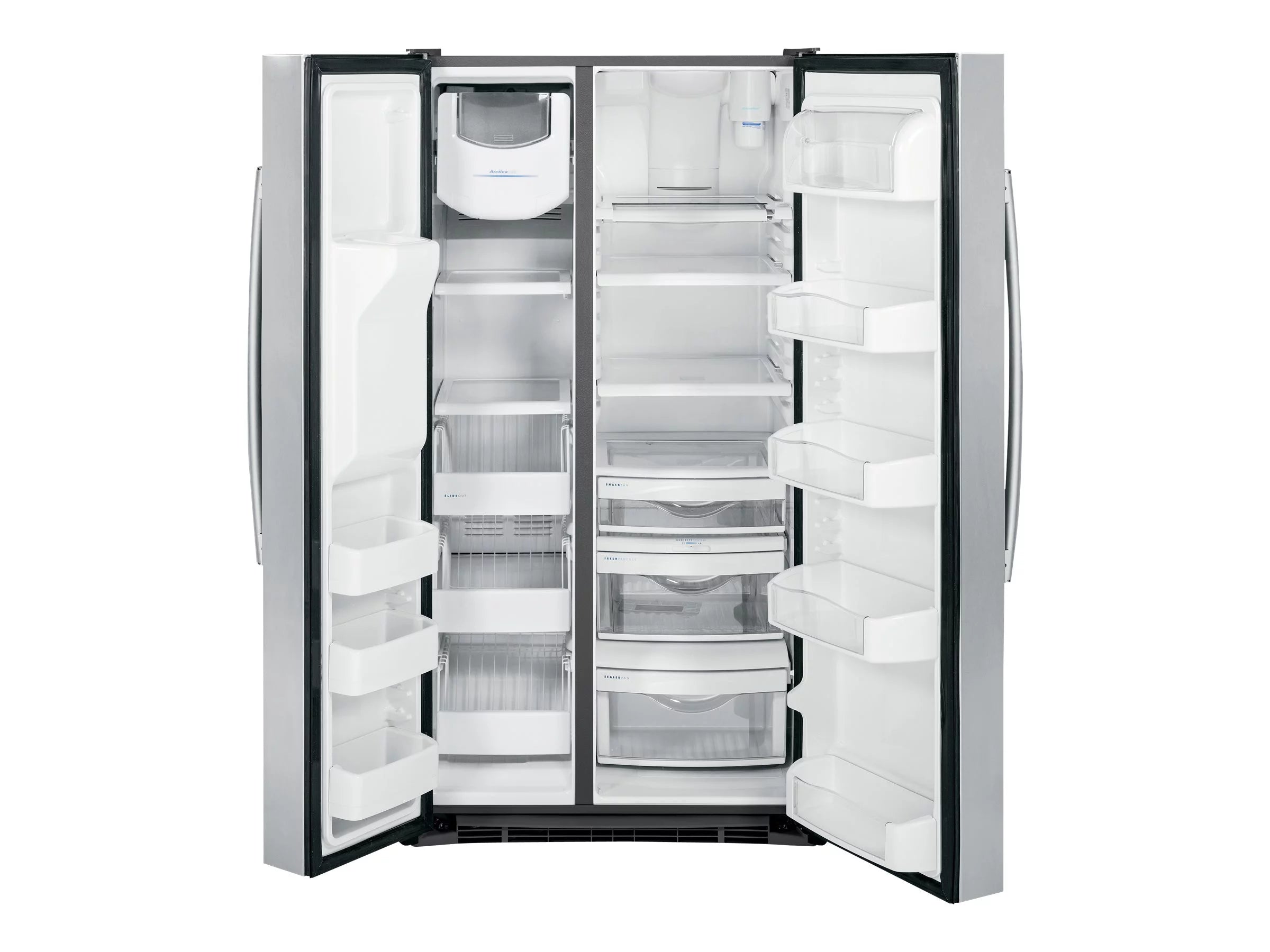 GE Profile PSS28KSHSS Side-by-Side Refrigerator with Water and Ice Dispenser, Stainless Steel Q119816
