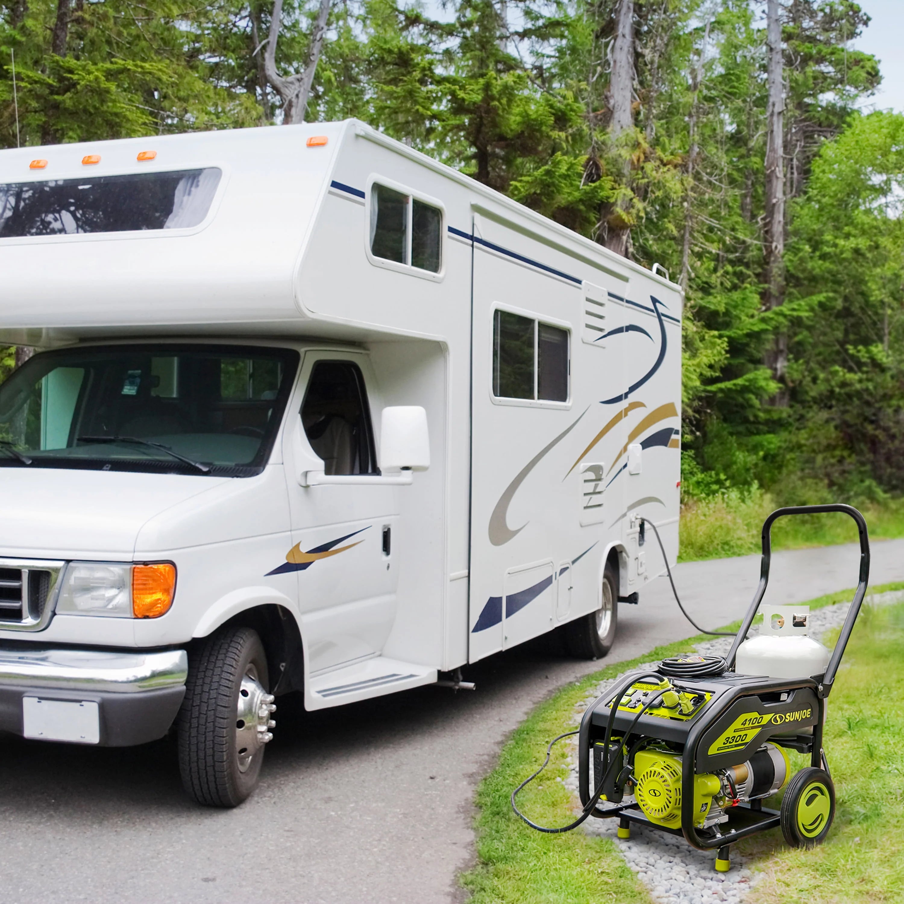 Power Joe 4100-Watt Portable Propane Generator with Cover R173540