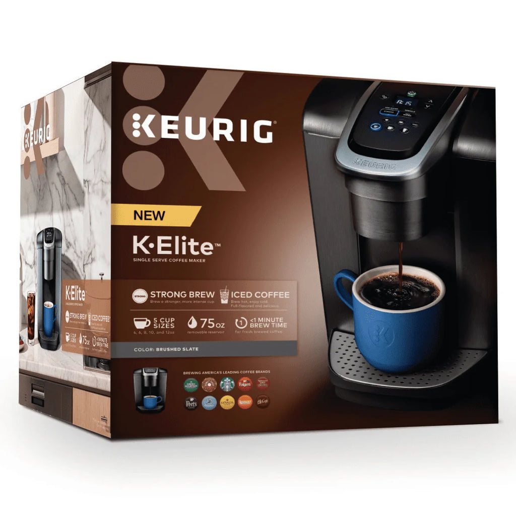 Keurig K-Elite Single-Serve K-Cup Pod Coffee Maker, Brushed Silver E378947