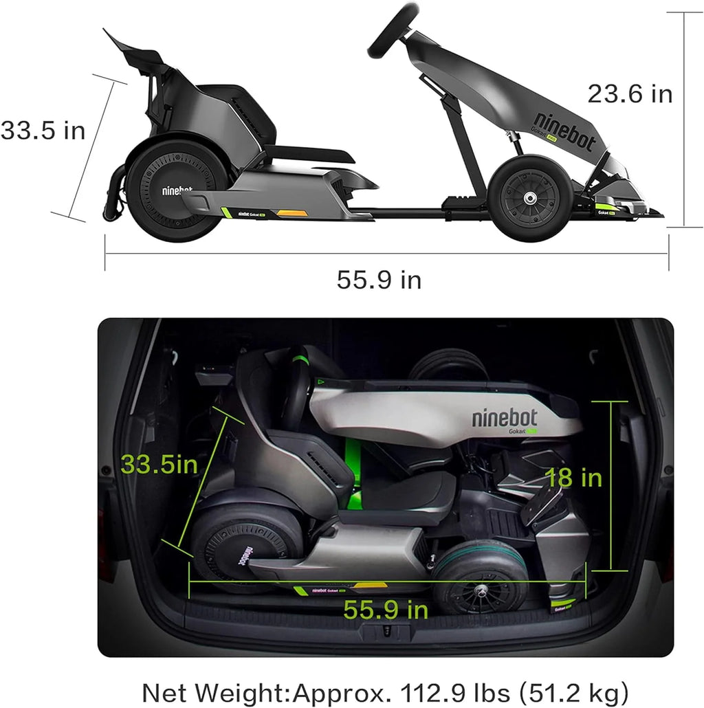 Segway Ninebot Electric GoKart Pro, 23 Miles Range, 15.5MPH, Black P52653