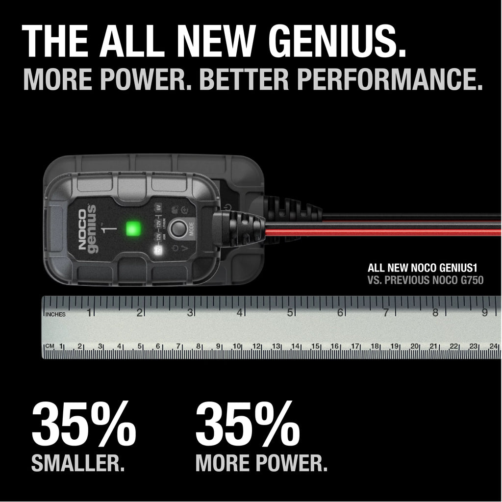 NOCO GENIUS1 6V/12V 1A Smart Battery Charger and Maintainer A209