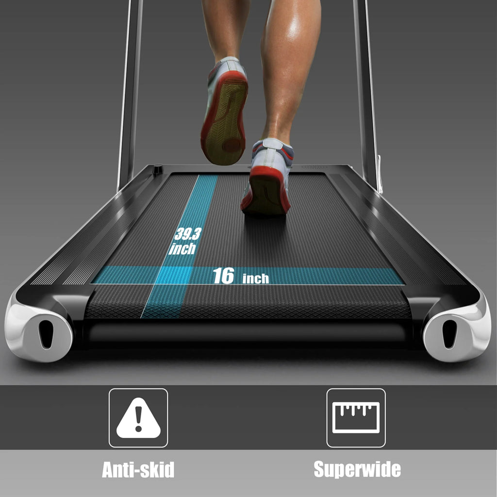 SuperFit 2 in 1 Folding Treadmill with APP Control Speaker Black D991