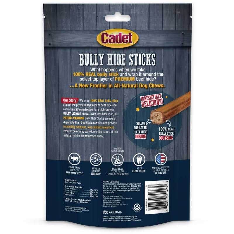 Cadet Bully Hide Sticks All-Natural Dog Chews O445