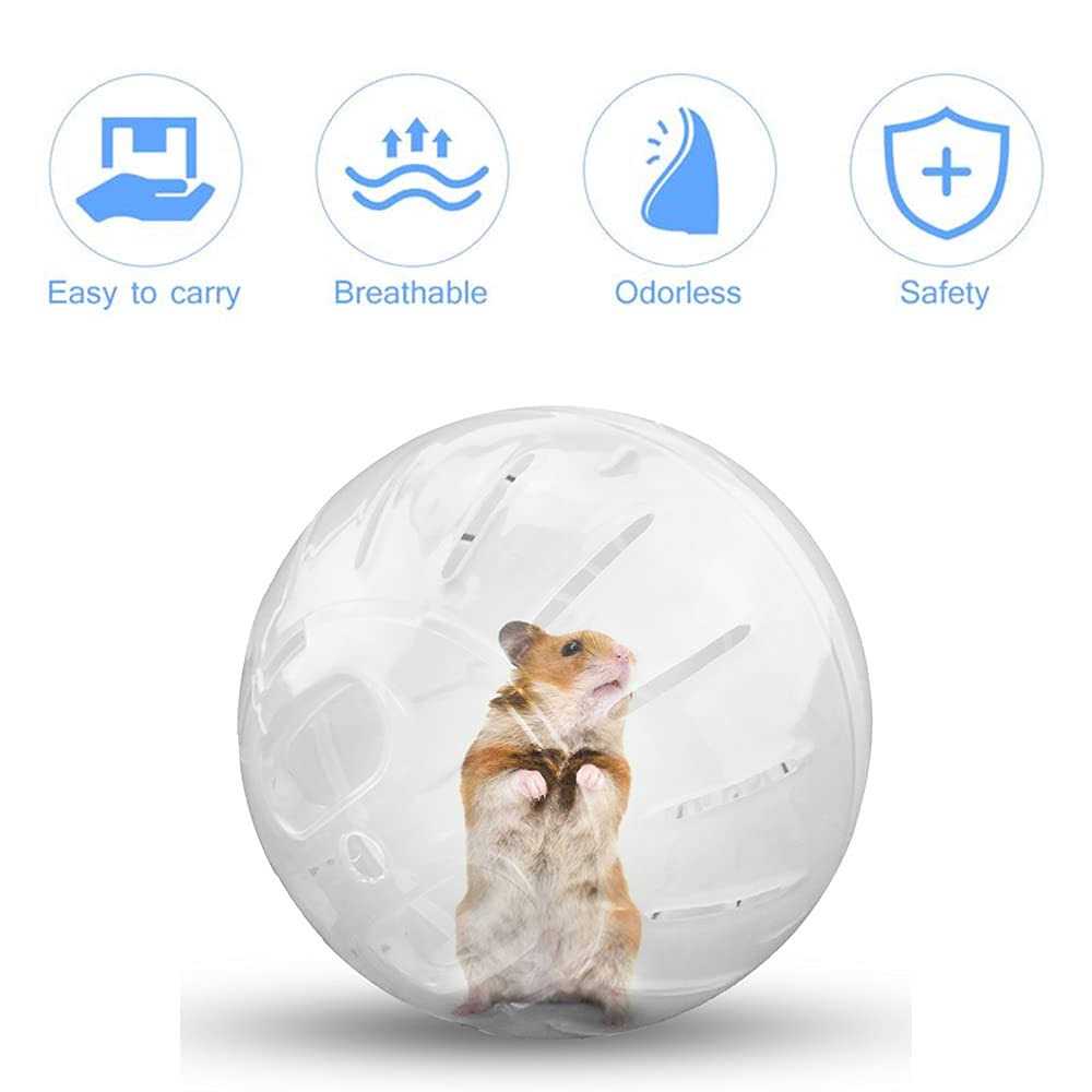 CHUQIANTONG Hamster Exercise Ball Transparent Silent Wheel for Small Animals H5036