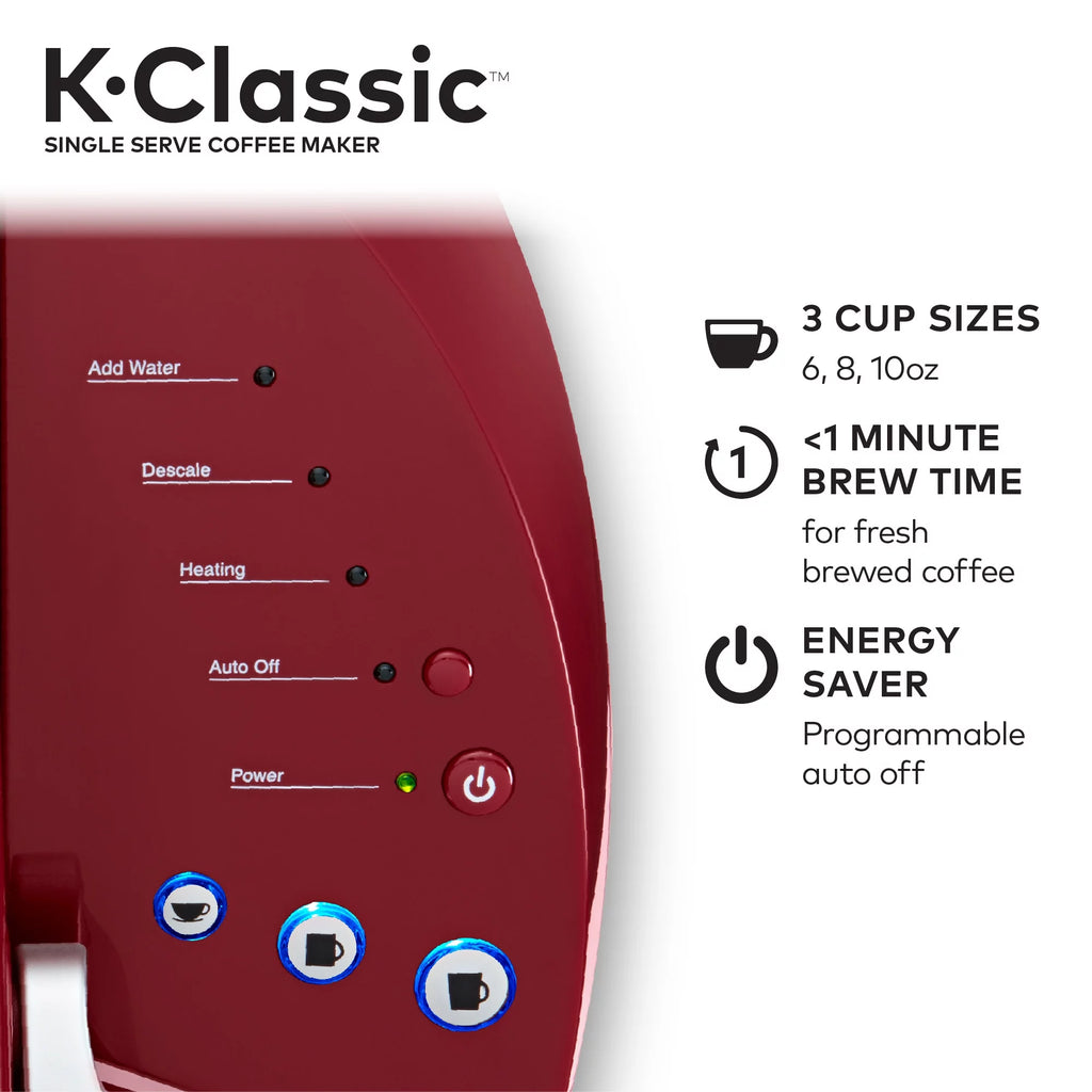 Keurig K-Classic Single Serve K-Cup Pod Coffee Maker, Black Q868