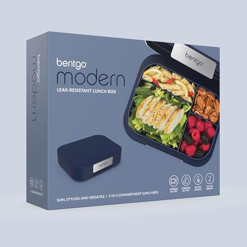 Bentgo Modern Adult & Teen Bento Lunch Box, Leak-Resistant, BPA-Free, Dark Gray G5523