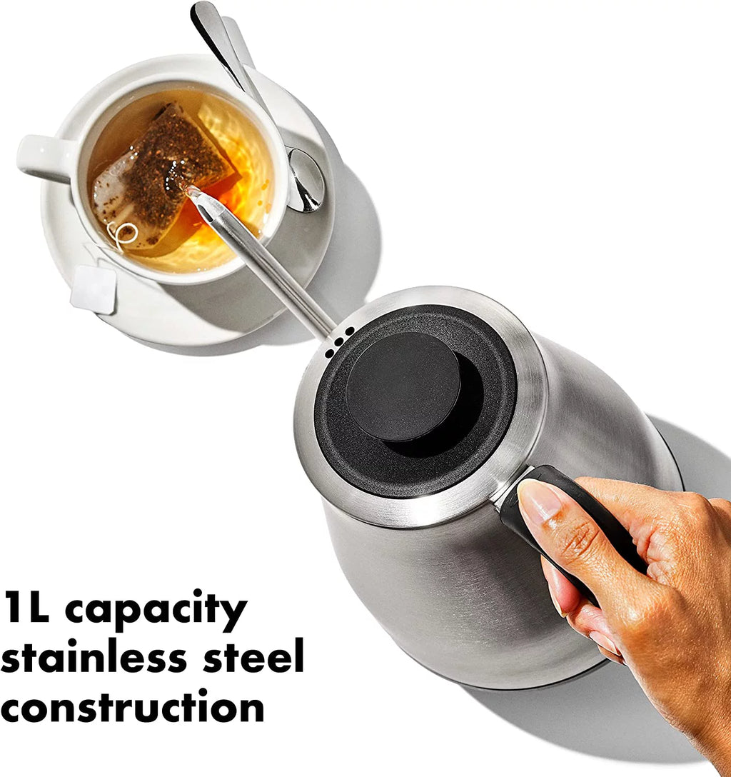 OXO Brew Gooseneck Electric Kettle 1L Stainless Steel H181
