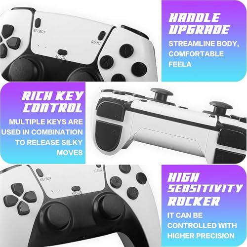 Wireless Retro Game Console with 20000+ Built-in Games and Dual 2.4G Controllers Y4076