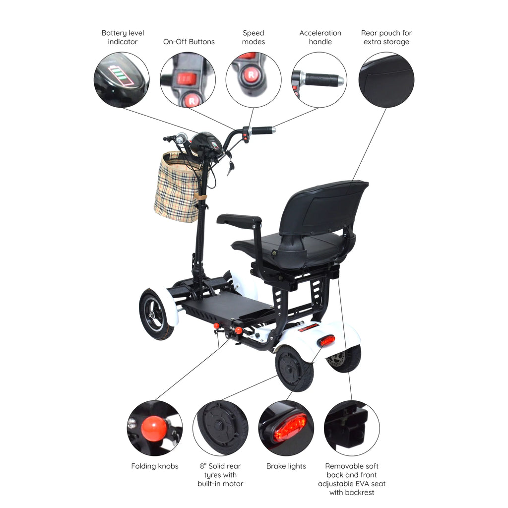Compact Electric Scooter for Adults with Adjustable Seat and Armrests N441