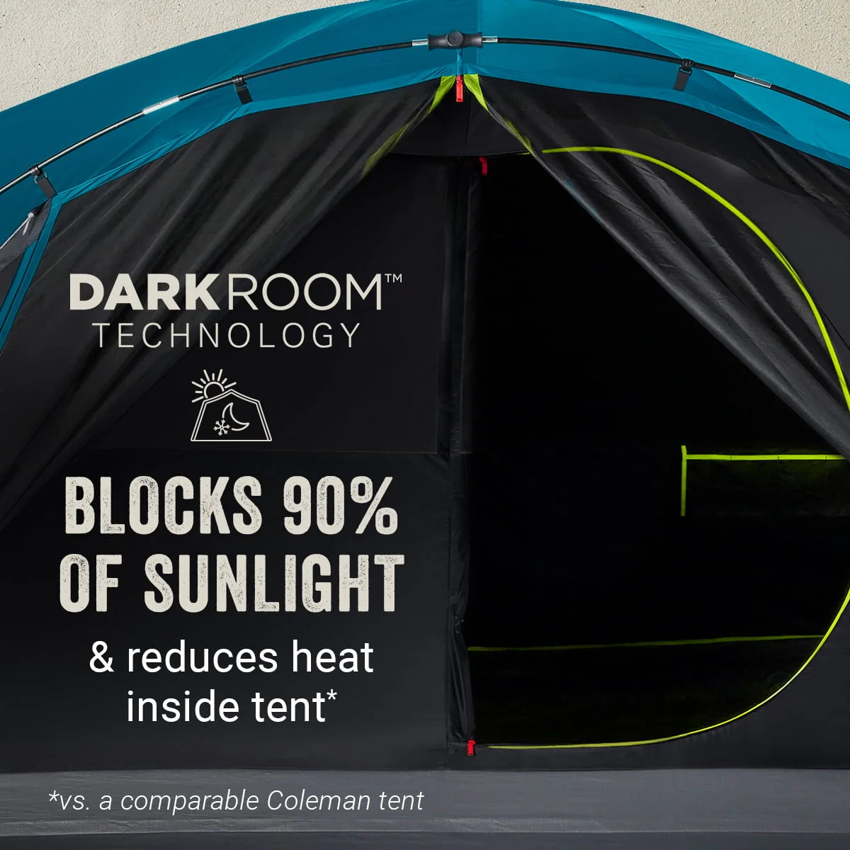 Coleman 4-Person Carlsbad Dark Room Dome Camping Tent with Screen Room B6026