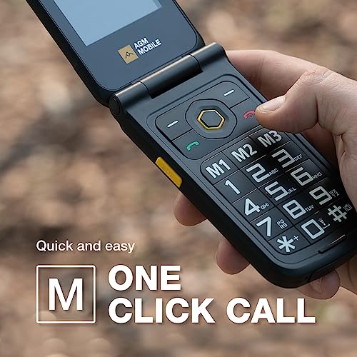 AGM M8 Rugged Flip Phone, 4G Waterproof, Dual SIM, for T-Mobile V551