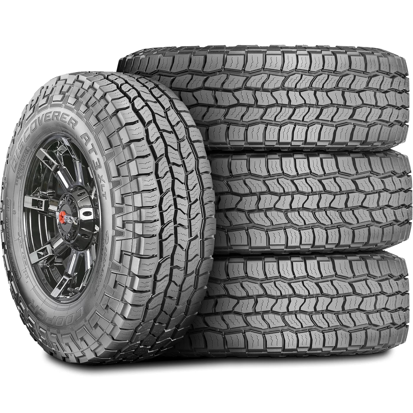 Set of 4 (FOUR) Cooper Discoverer AT3 XLT LT 285/65R18 Load E 10 Ply AT A/T All Terrain Tires Fits: 2007-09 Hummer H3 X
