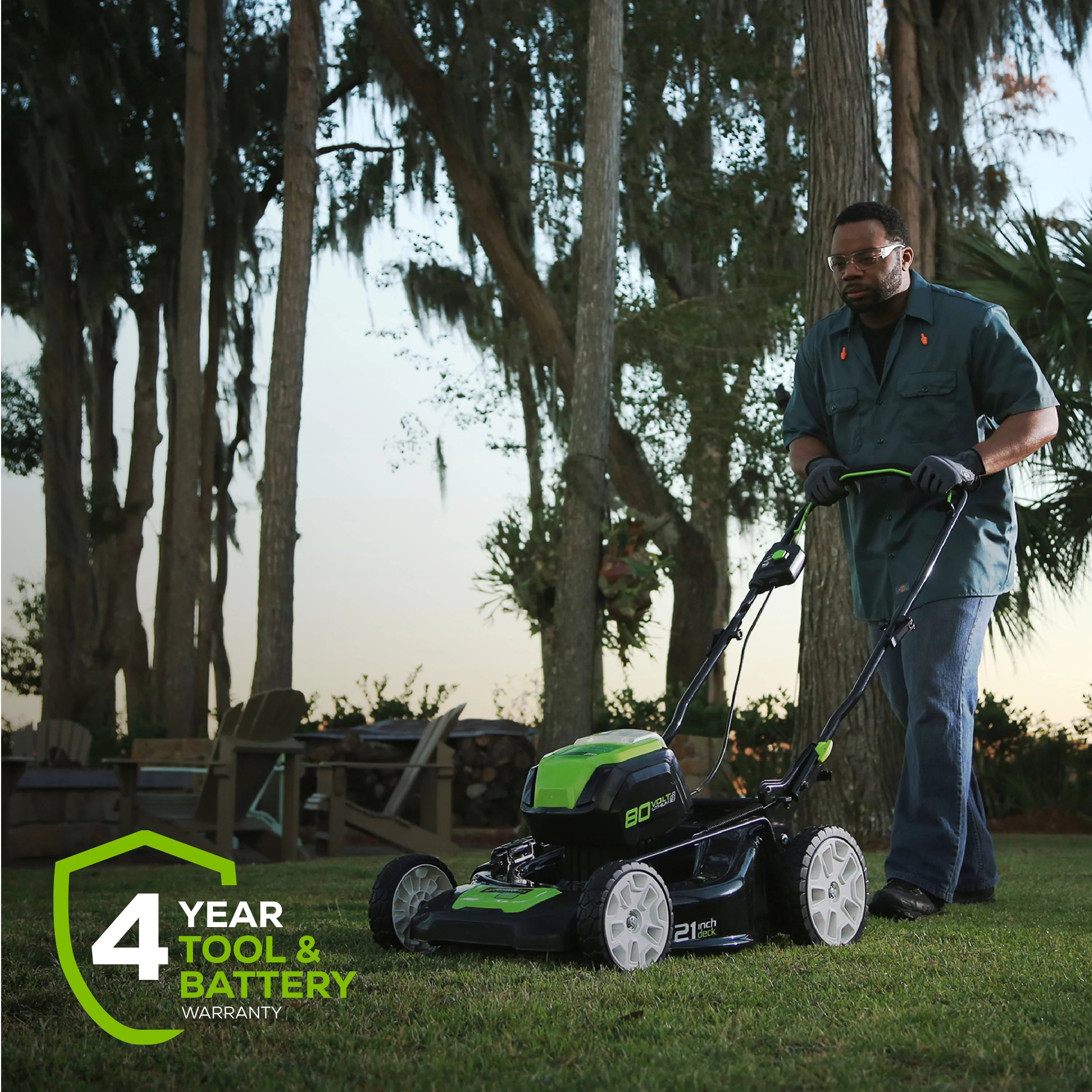 Greenworks 80V 21 Self Propelled Mower with 5Ah Battery & Charger L891