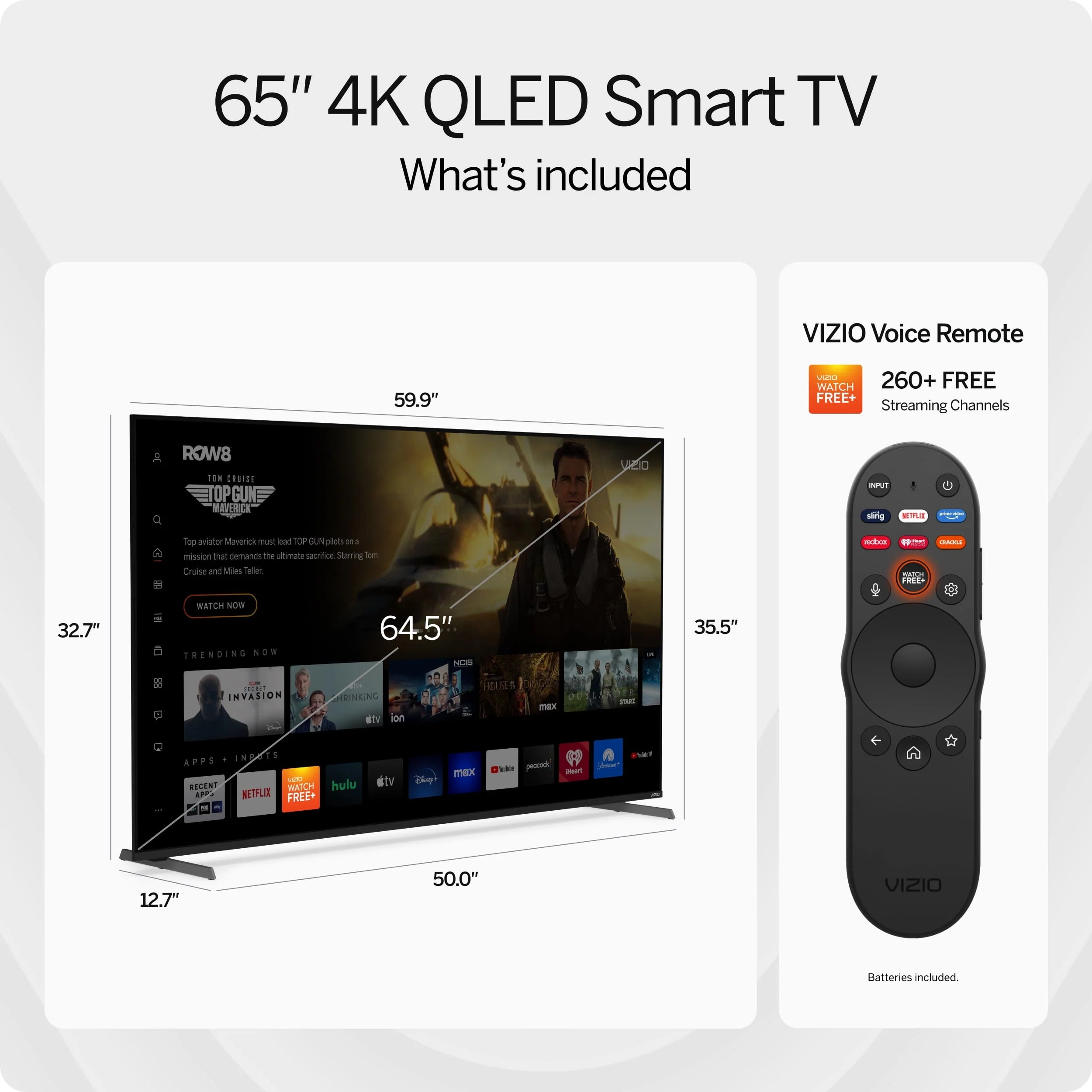 VIZIO 65" Quantum Pro 4K QLED HDR 120Hz Smart TV VQP65C-84 J303380
