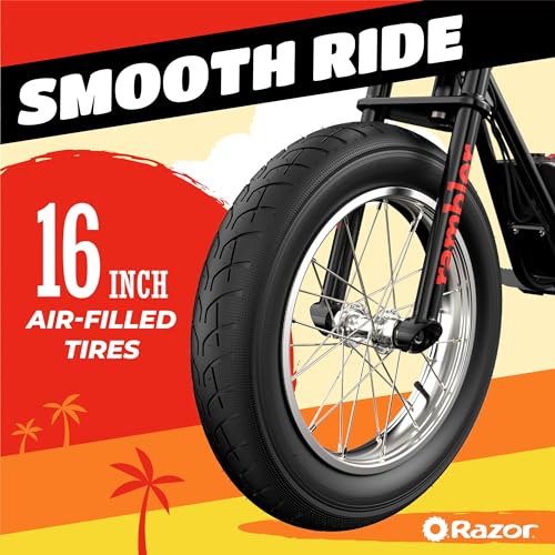 Razor Rambler 16 36V Electric Minibike with Retro Style, Retrospec Dakota Adult Helmet B115