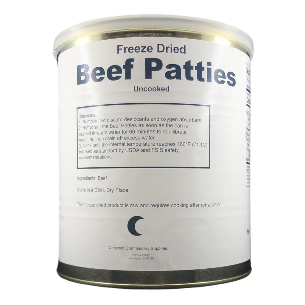Freeze Dried Hamburger Patties Camping Emergency Food - 25 Year Shelf Life, 1 Can G466