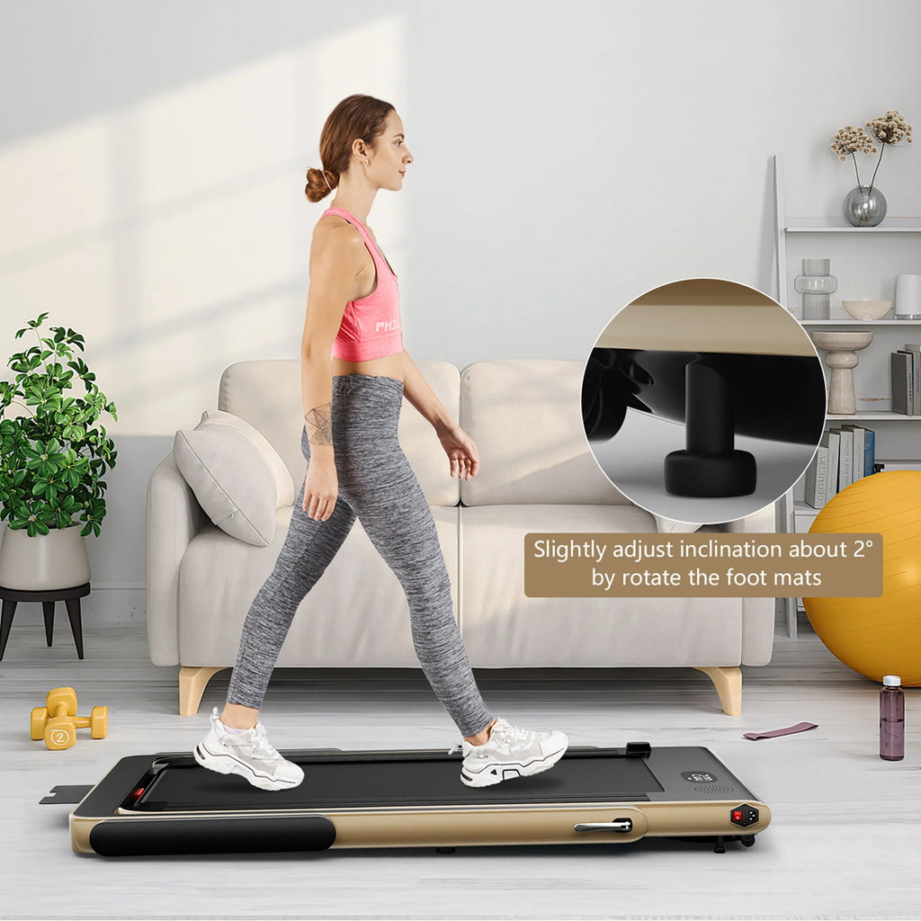 SuperFit 2 in 1 Folding Treadmill with APP Control Speaker Black D991