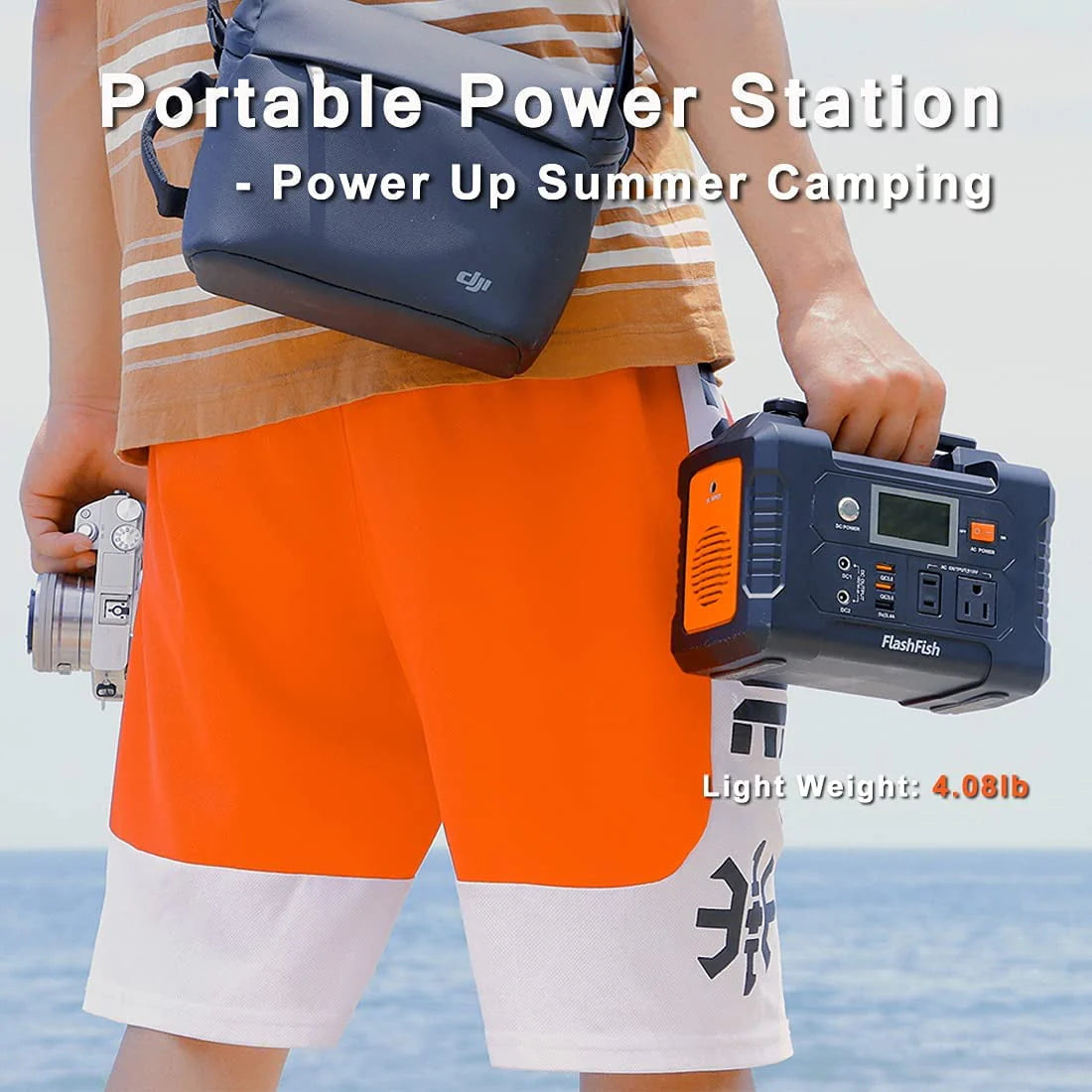 Flashfish 200W Portable Power Station 40800mAh Solar Generator H17932