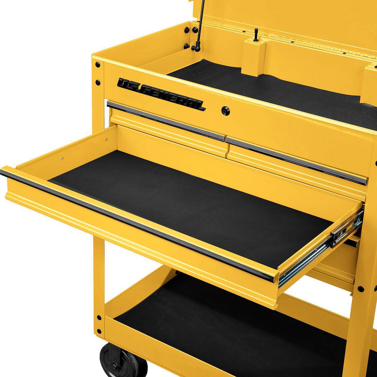 U.S. GENERAL 30 in. 4-Drawer Tech Cart, Red Y546116