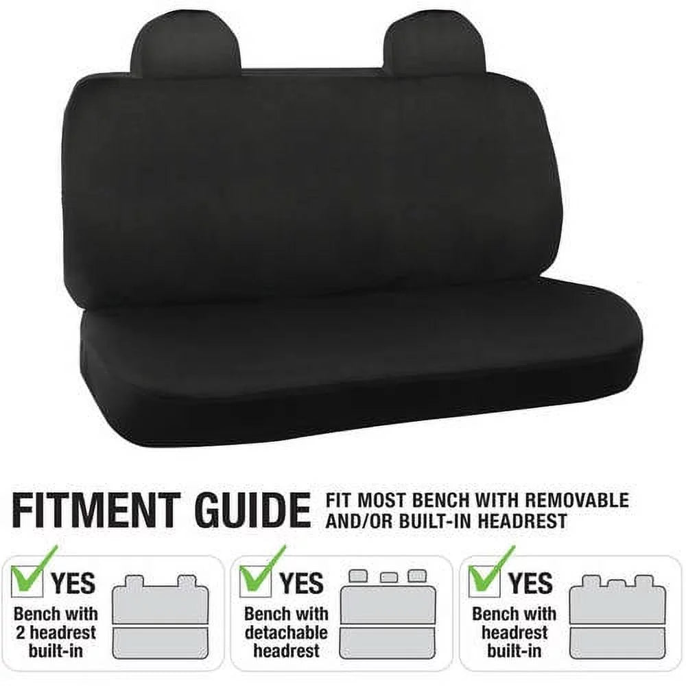 BDK Car Seat Covers 9pc Polyester, High Back Rear Bench O565