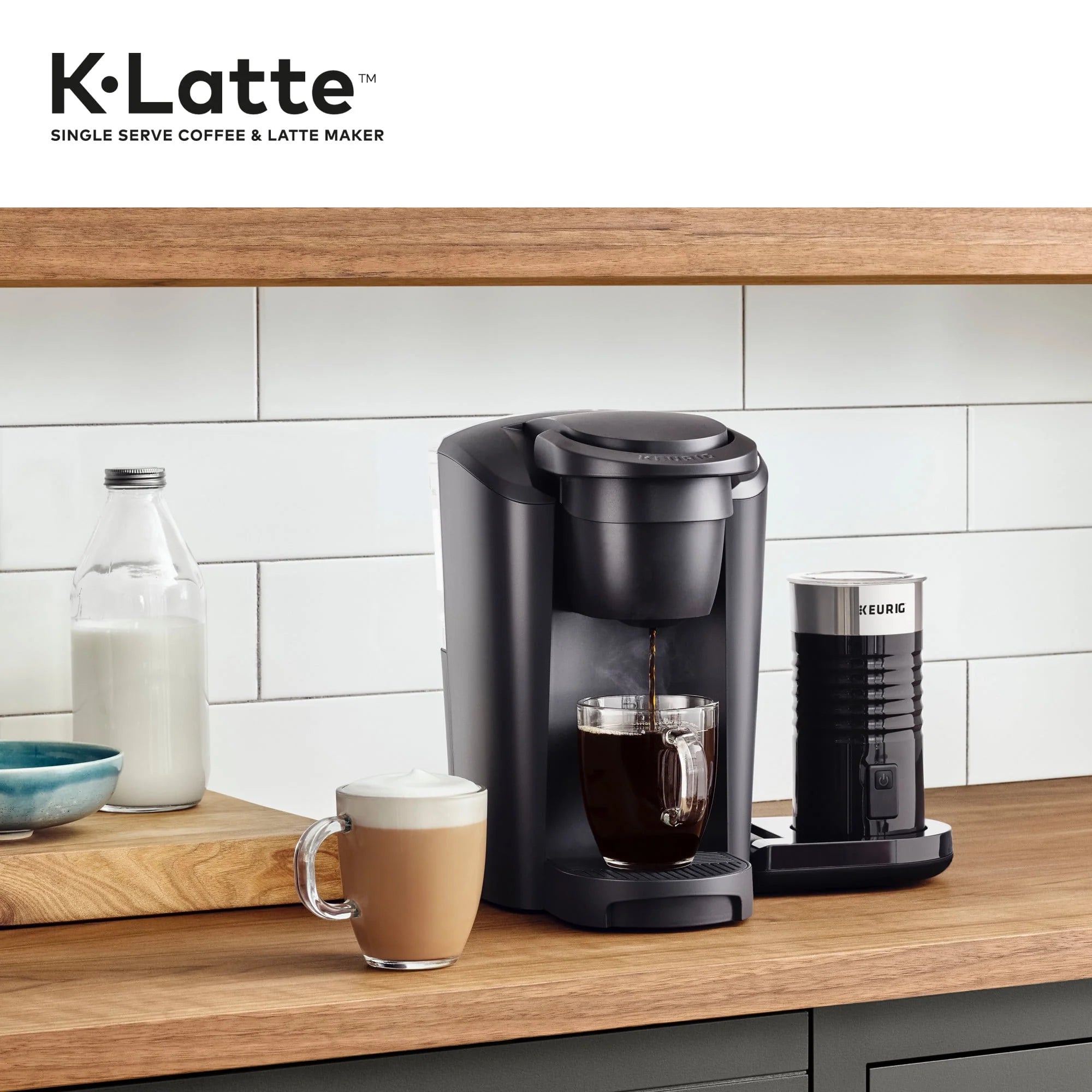 Keurig K-Latte Single Serve K-Cup Coffee and Latte Maker, Black W4344