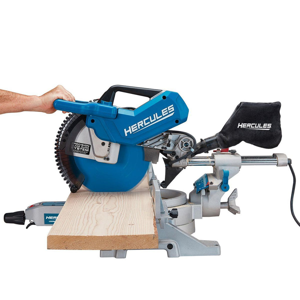 HERCULES 12 in. Dual-Bevel Sliding Compound Miter Saw with LED Shadow Guide J974