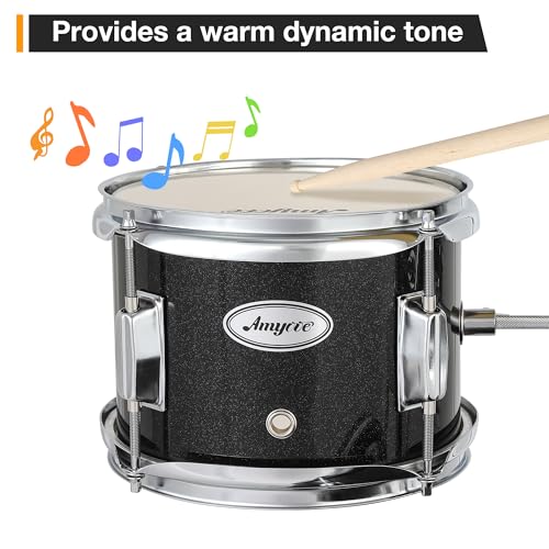 3 Piece Junior Drum Set with Cymbal and Drumsticks, Black X842152