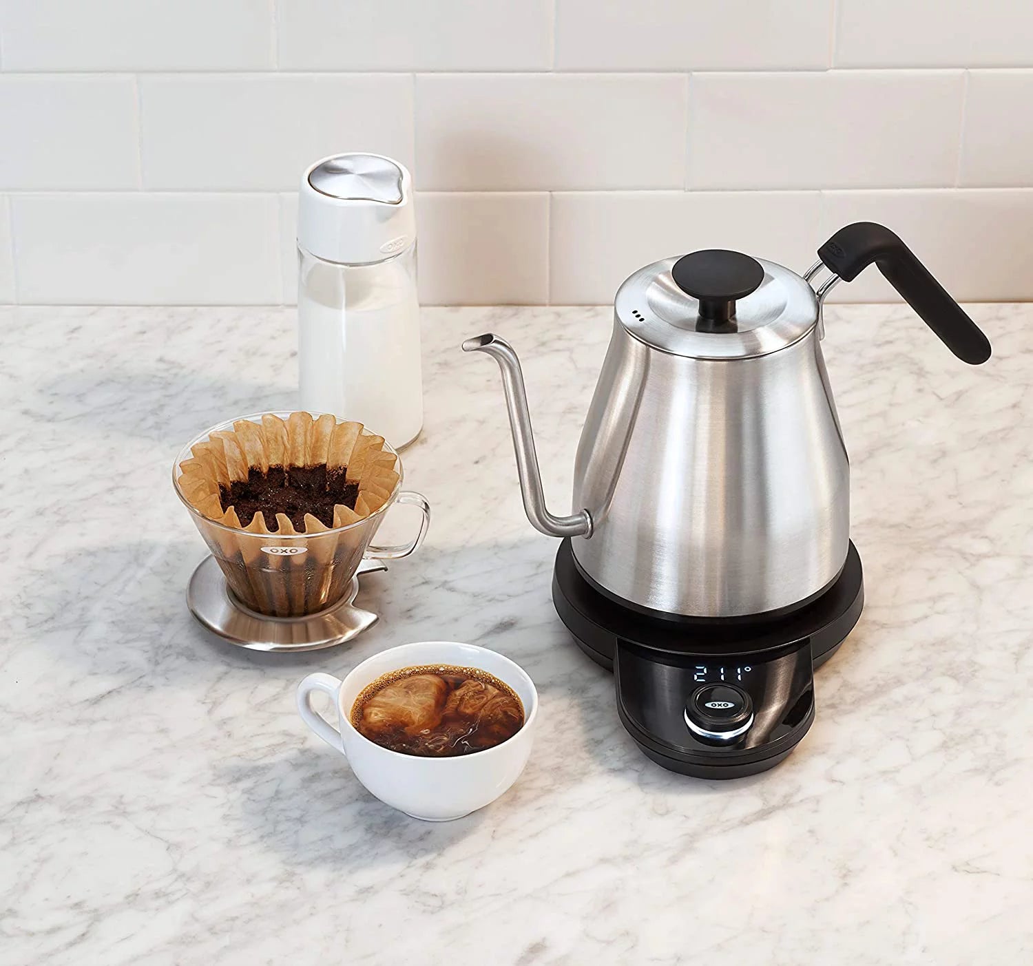 OXO Brew Gooseneck Electric Kettle 1L Stainless Steel H181