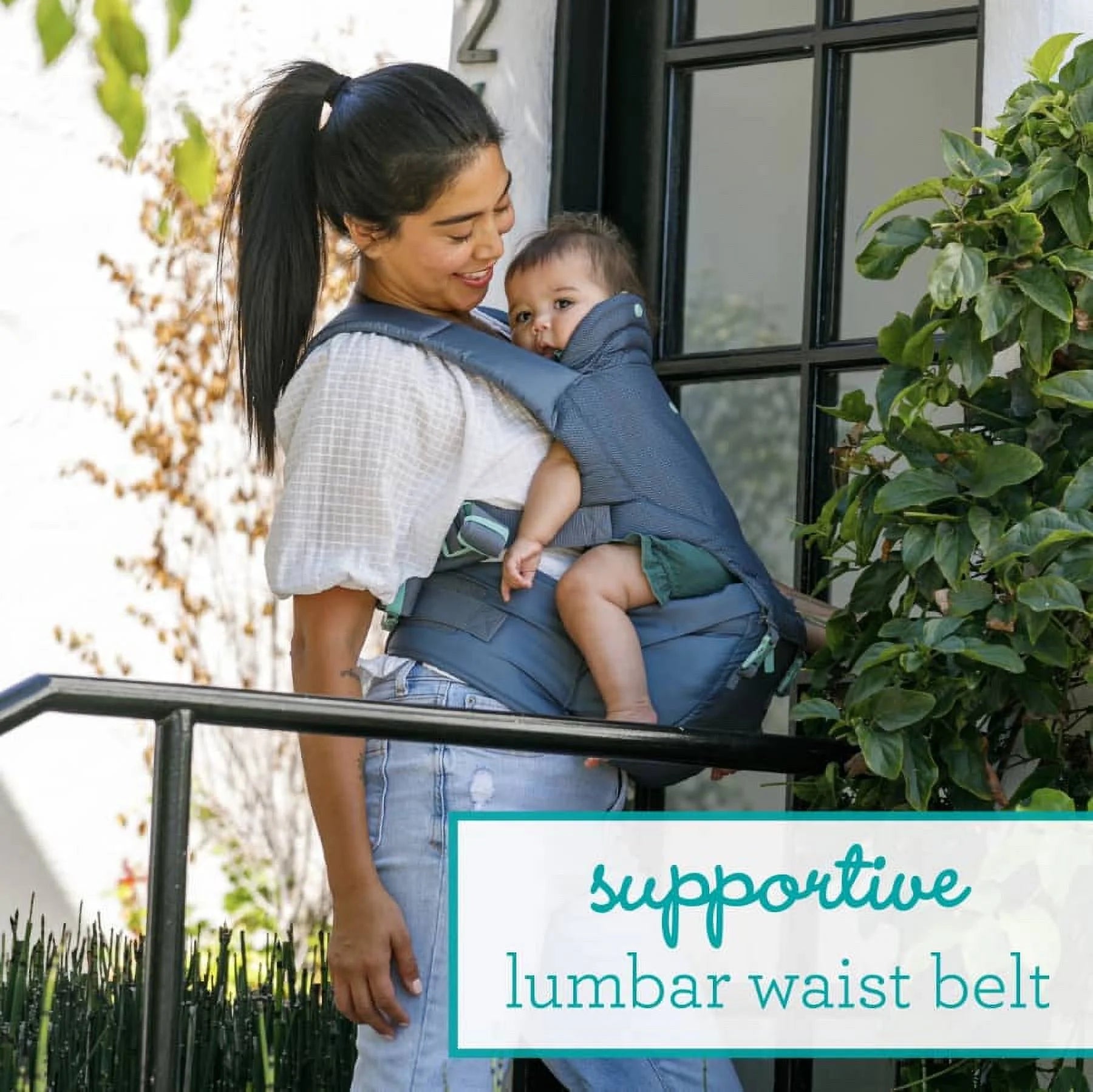 Infantino Hip Rider 5-in-1 Hip Seat Baby Carrier, Gray P620