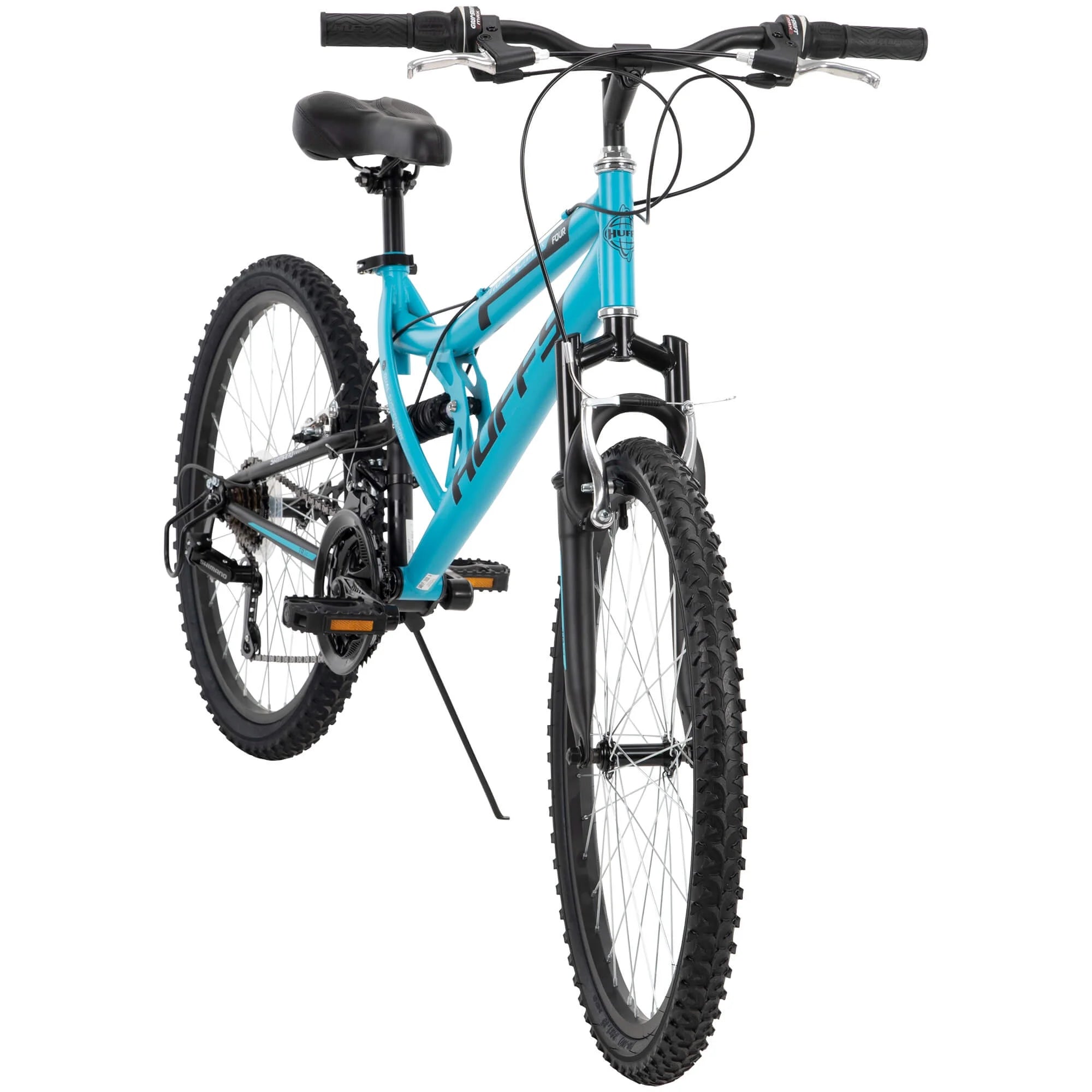 Huffy 24 Trail Runner Girls Full Suspension Mountain Bike, Teal Blue O256