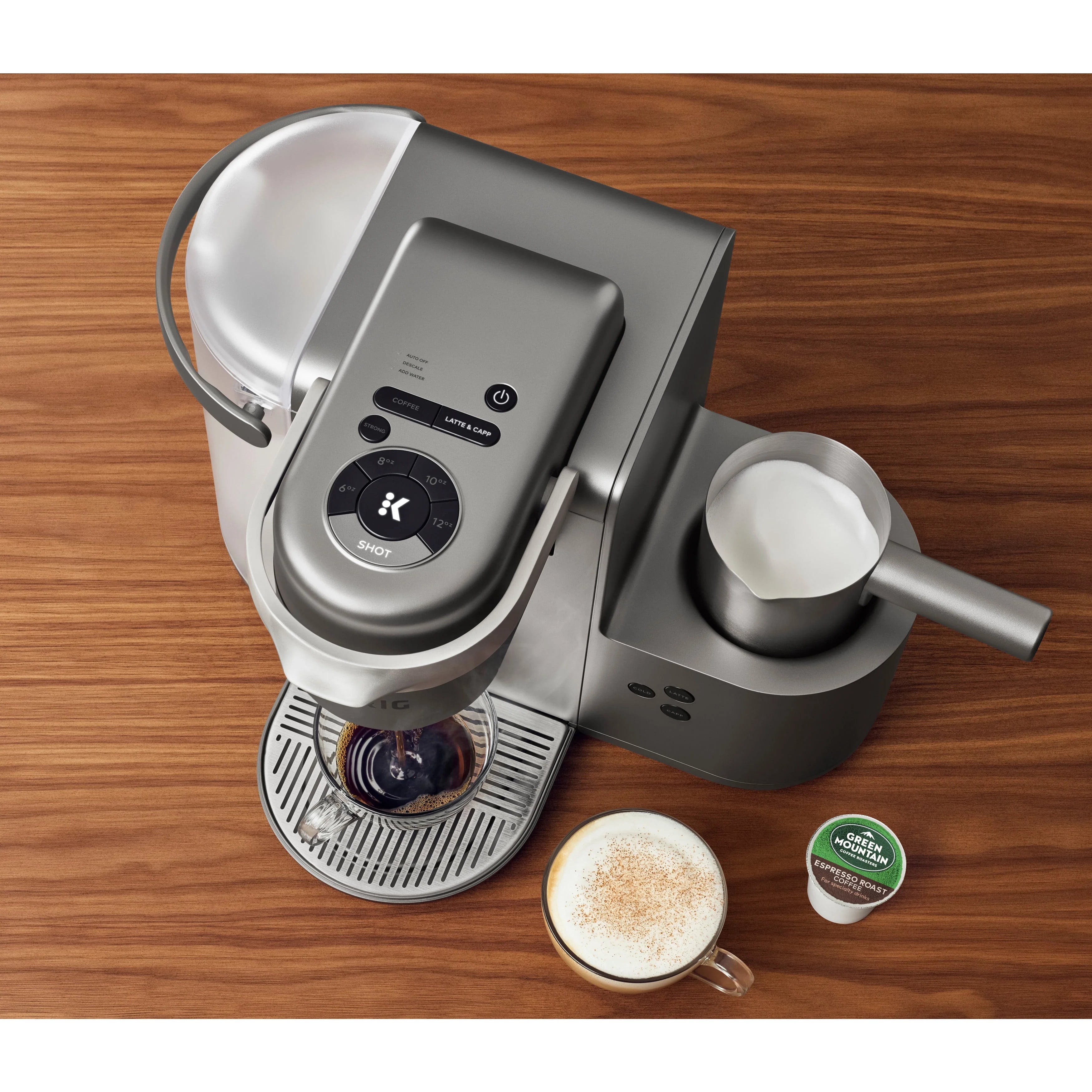 Keurig K-Cafe Special Edition Single Serve K-Cup Pod Coffee, Latte and Cappuccino Maker, Nickel N34174