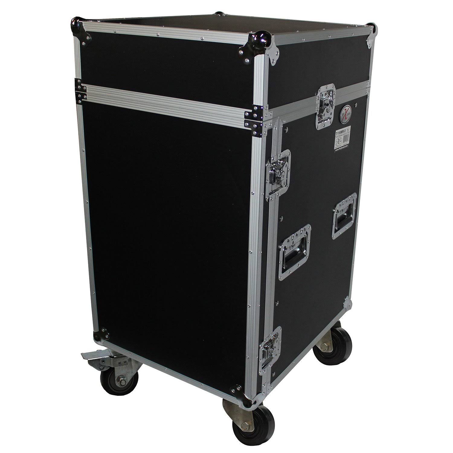 Prox 16U Rack 10U Top Mixer DJ Combo Flight Case with Laptop Shelf M880825