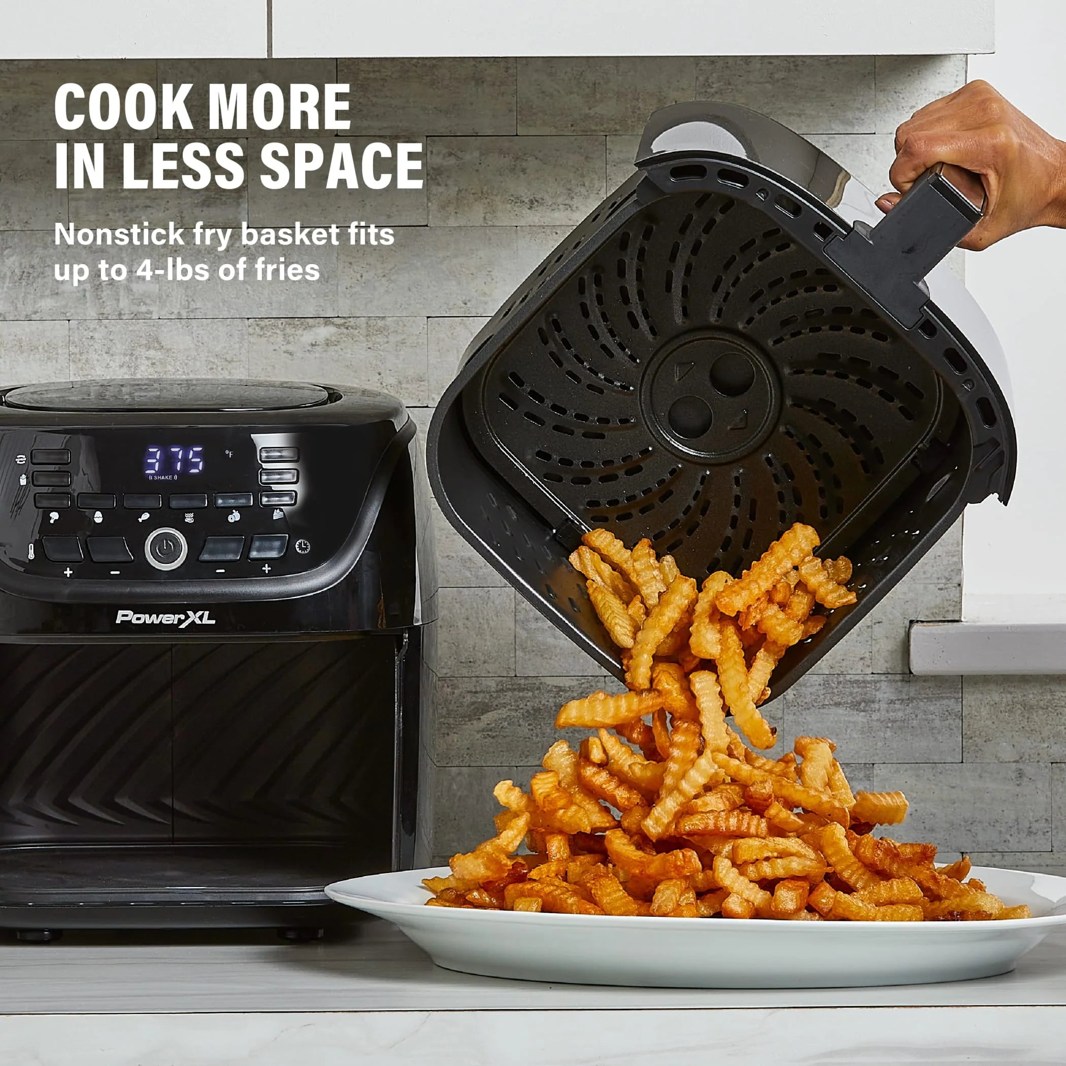 POWER-XL 6-Qt Digital Vortex Air Fryer with 10 Quick-Touch Presets, Black A7051