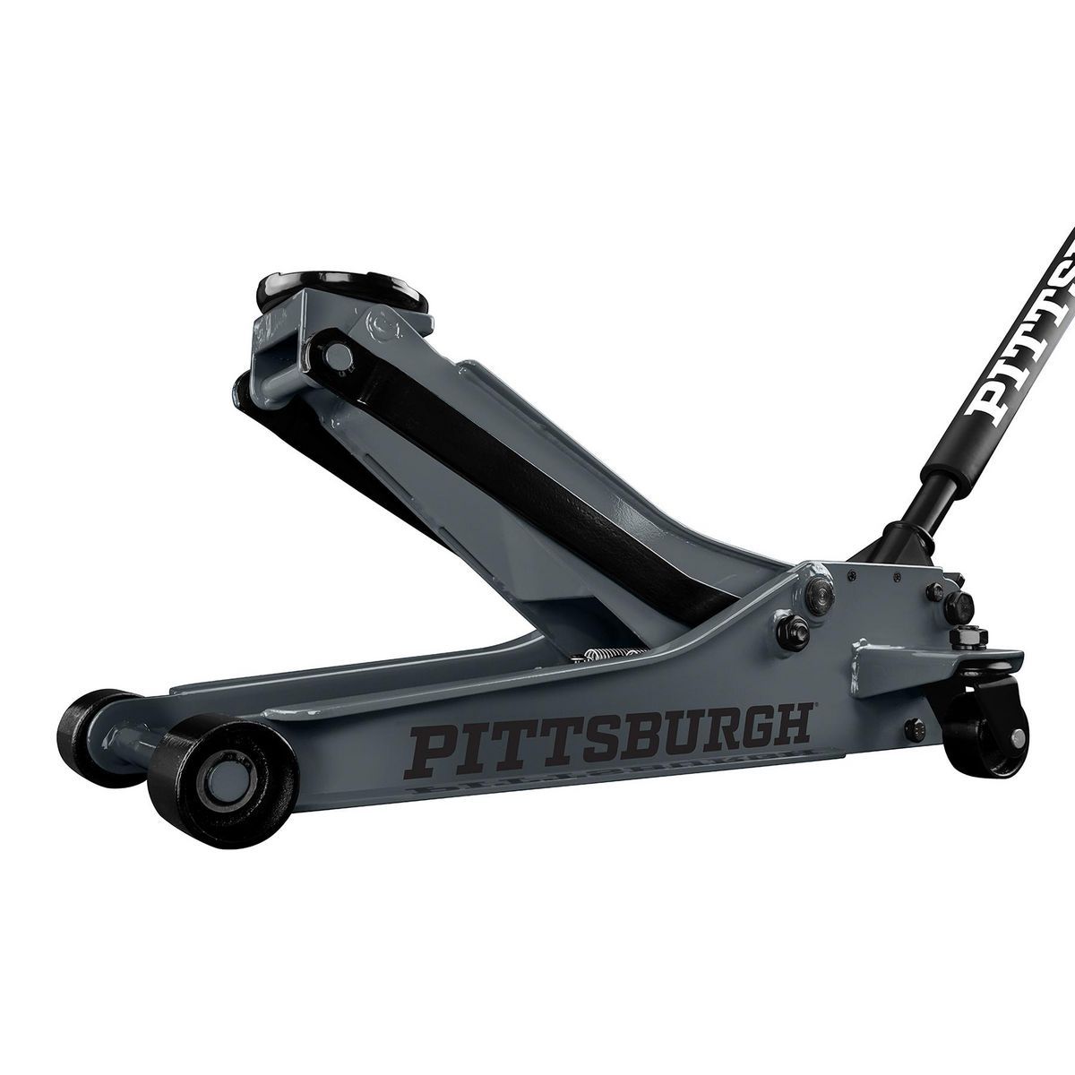 PITTSBURGH 3 Ton Low-Profile Floor Jack with Rapid Pump, Slate Gray J65430