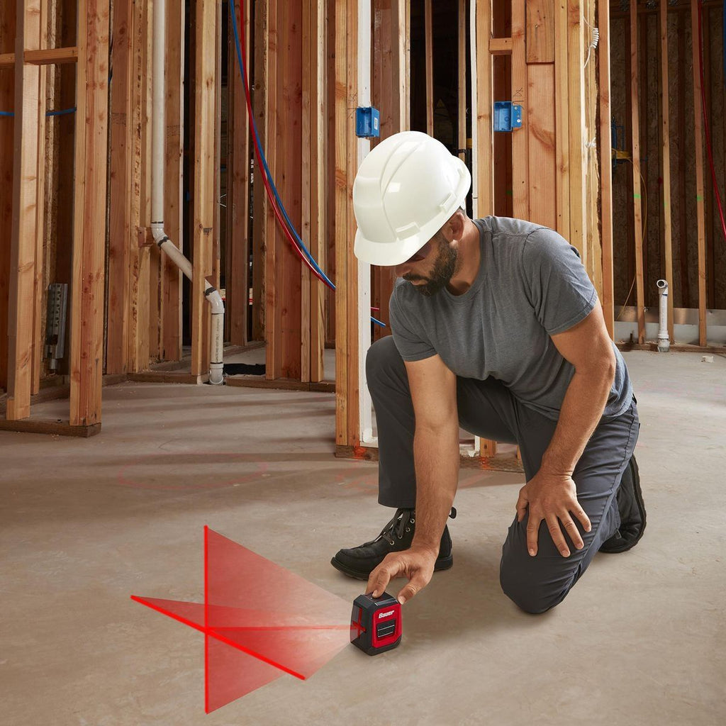 BAUER 40 ft. Self-Leveling Cross-Line Laser Level Y5644