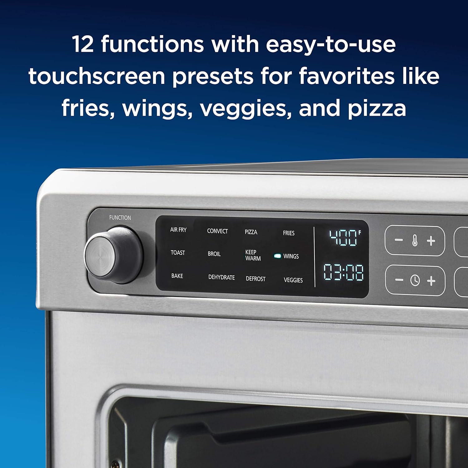 Oster Digital Air Fryer Oven with RapidCrisp, Stainless Steel C5254