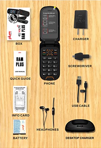 Plum RAM Plus 4G Volte Rugged Flip Phone - Orange G627492