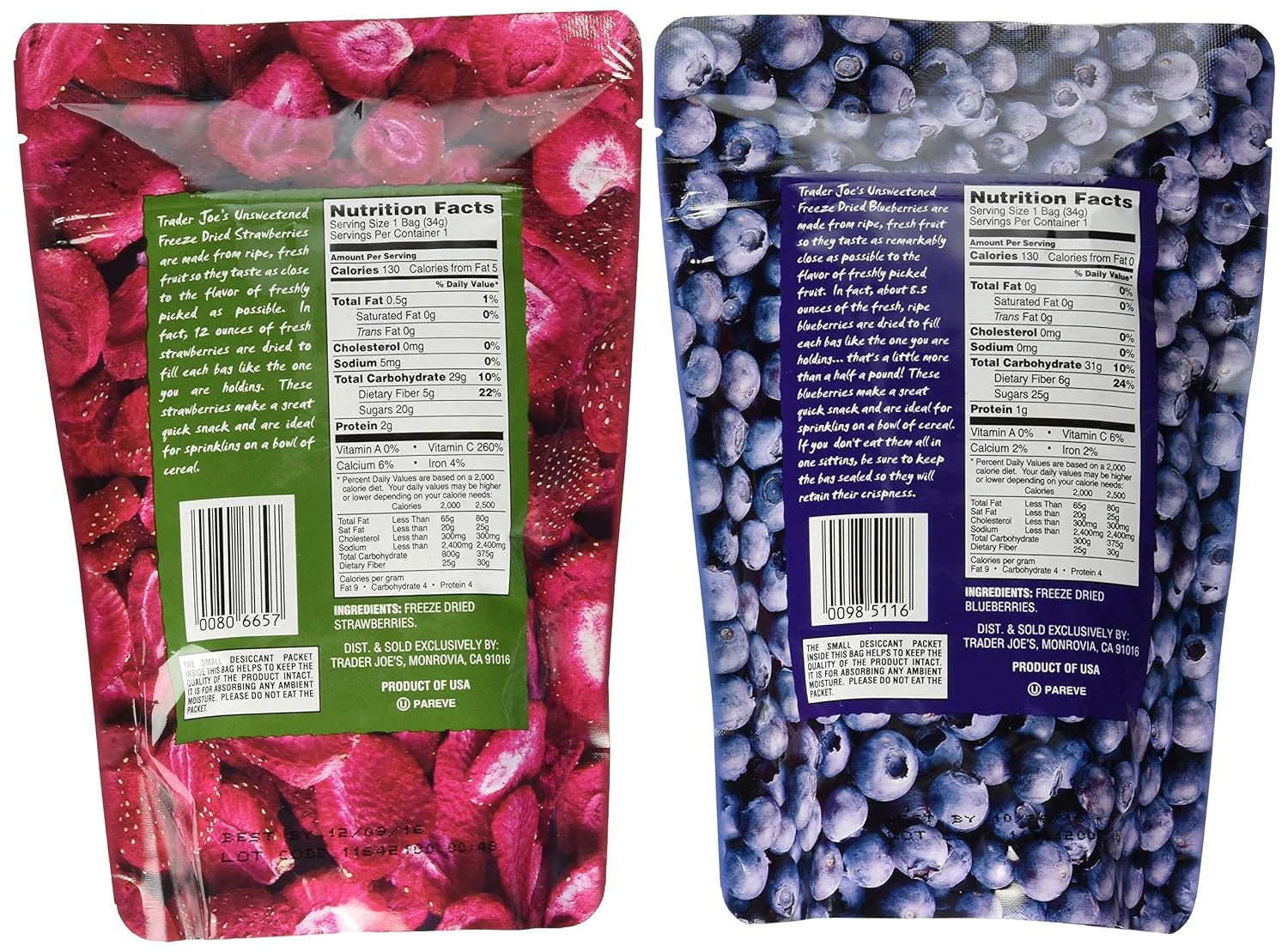 Freeze Dried Fruit Variety Pack Blueberry Strawberry R779349