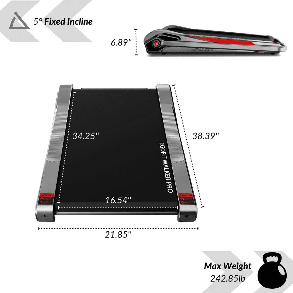 Egofit Walker Pro Under Desk Electric Walking Treadmill for Home V499335